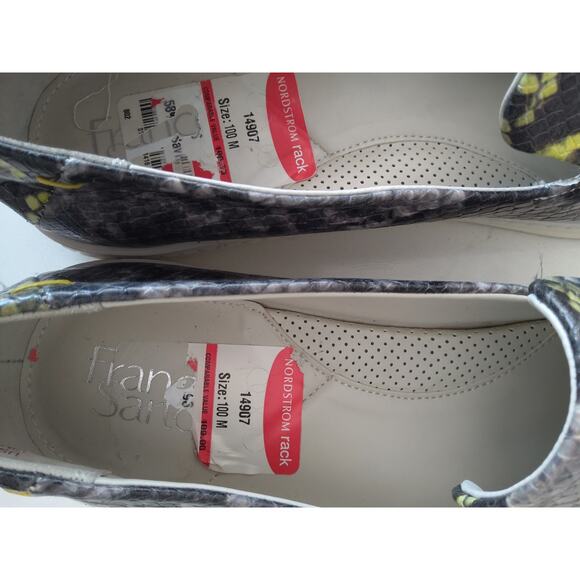 Nordstroms Frank Sarto snakeskin tassel loafers style alosa 10 W blk Gry Preppy - Picture 4 of 7